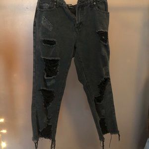 distressed jeans